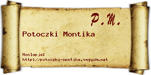 Potoczki Montika névjegykártya